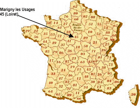 Carte de France par dpartements